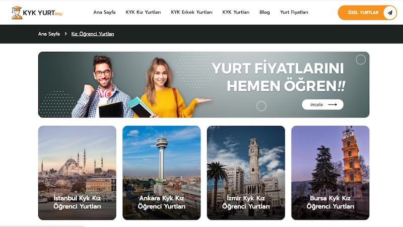 Kyk Yurtları Bilgilerine Ulaşmak Artık Çok Kolay