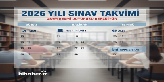 2026 Yılı Sınav Takvimi