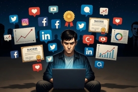 Türkiye’de dijital dünyada artan sahte uzmanlık ve algı yönetimi sorununu simgeleyen görsel.