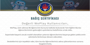 WePlay, Türk Eğitim Derneği (TED) İle El Ele Vererek 86 Öğrencinin Hayallerine Destek Oluyor