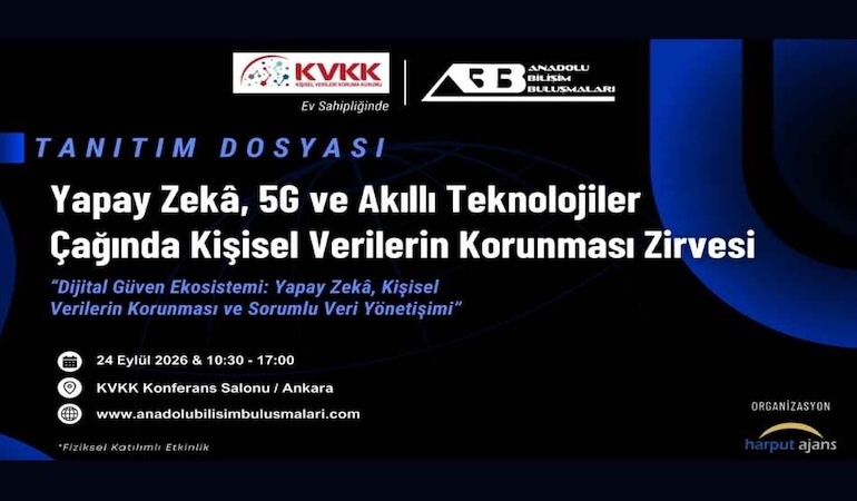 Yapay Zeka ve 5G Çağında Kişisel Verilerin Korunması Zirvesi İçin Geri Sayım
